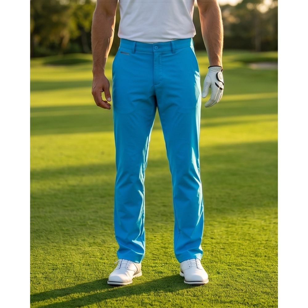 Nike Golf 38x32 Tour Performance Dri-FIT Pants Mens Aqua Blue Sporty NWT RV $80